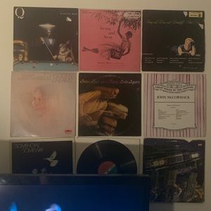 9 Pink/Black Vinyl Album Wall Record Decor